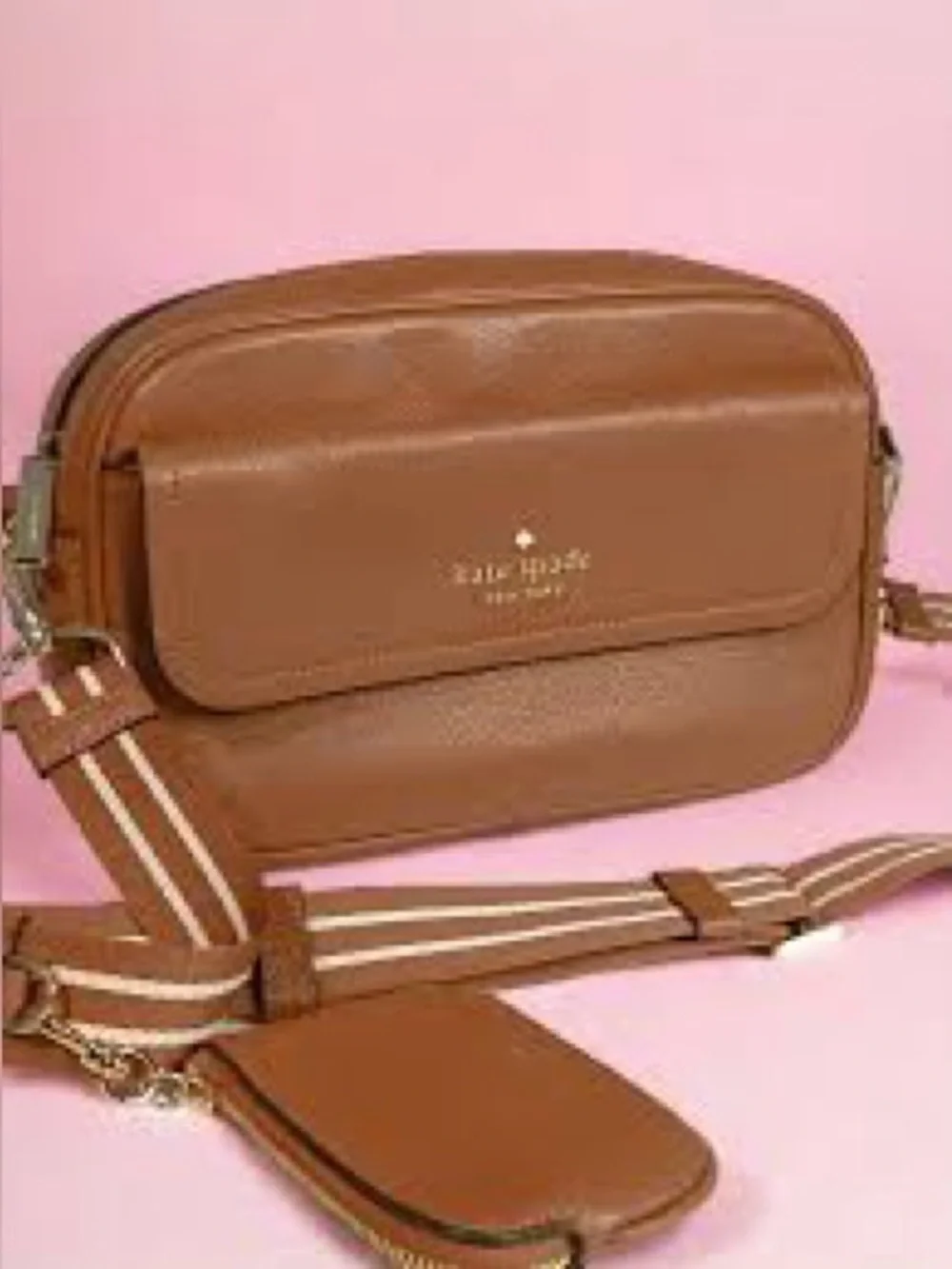 Kate Spade Rosie pebble Leather Crossbody camera bag and coin pouch NWOT